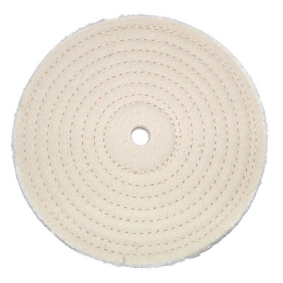 Use a spiral sew cotton buffs for flat metal surfaces Spiral Sewn Cotton Buff