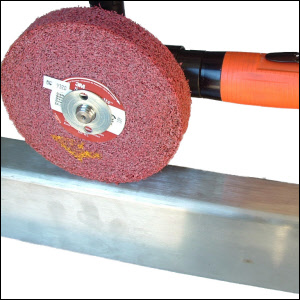 Right Angle Grinder With Metal Finishing Wheel