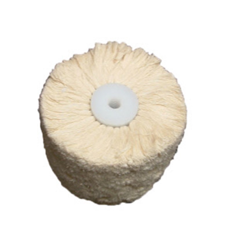 Stitched White Cotton Polishing Mop Buffing Wheel Drill Angle