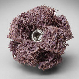 Scotch-Brite™ Cross Buff, 1" x 3/8" x 2 Ply x 8-32, HS High Strength A-MED