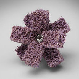 Scotch-Brite™ Cross Buff, 2" x 1/2" x 2 Ply x 8-32, High Strength A MED