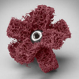 Scotch-Brite™ Cross Buff, 1-1/2" x 3/8" x 2 Ply x 8-32, High Strength A VFN