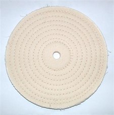 Spiral Sewn Cotton Buffing Wheel (3" x 40 Ply x 3/8" Arbor Hole)